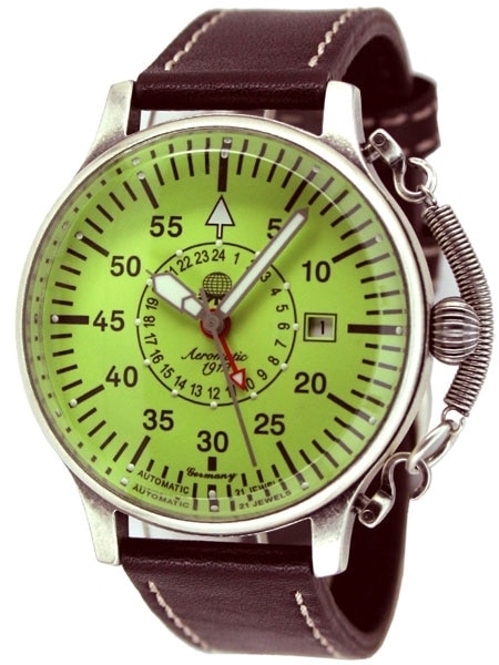 Aeromatic 1912 Automatic 24 Hour Watch, Luminous Dial and Crown