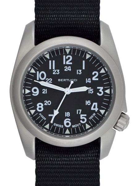 Bertucci 11500 Swiss quartz field watch with G-Type Comfort-Webb band