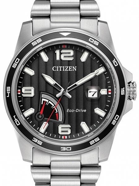 Citizen Eco-Drive Black Dial Sport Watch with stainless steel