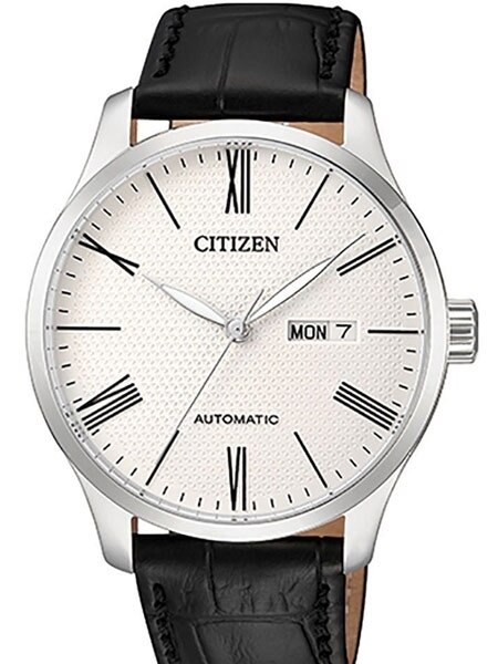 Citizen Automatic Watch with Black Leather Strap #NH8350-08A