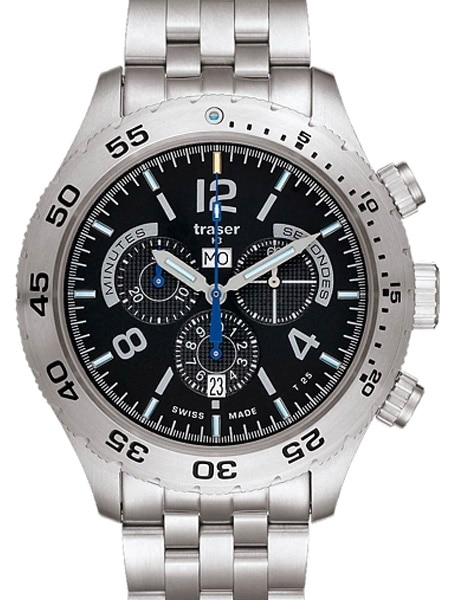Traser Chronograph Watch with 46mm Stainless Steel Case #105034