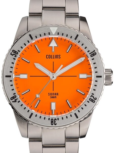 Collins SONAR Swiss Automatic, 300 Meter Dive Watch with Sapphire