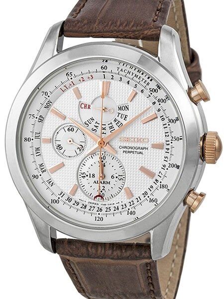 Seiko Chronograph, Alarm Watch with Perpetual Calendar and 44.6mm