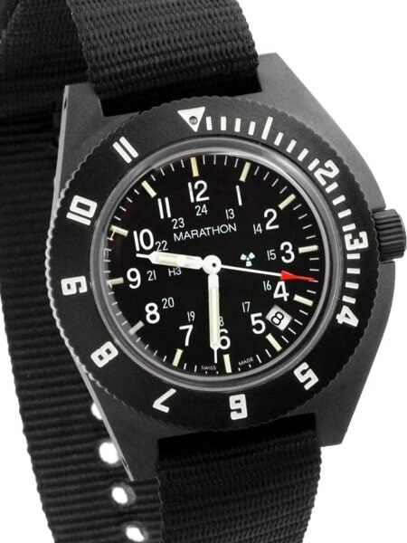 Marathon Swiss Quartz Navigator Pilot Watch with acrylic crystal