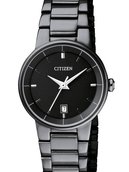 Citizen Black Ion Ladies Quartz Dress Watch #EU6017-54E