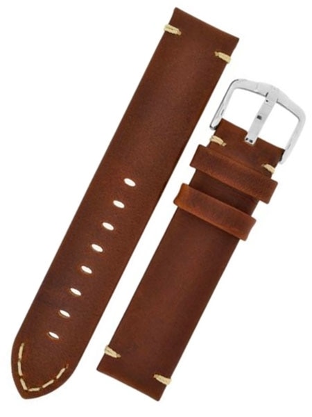 Hirsch Ranger Gold Brown Barrel-Dyed Leather Watch Strap #054020-70