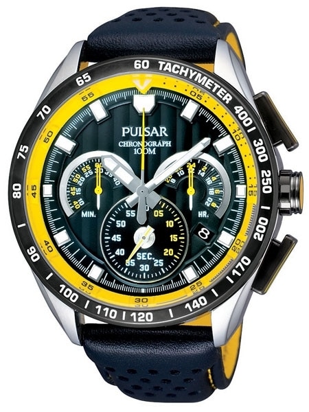 Pulsar Quartz Chronograph Watch with 44.5mm stainless steel case