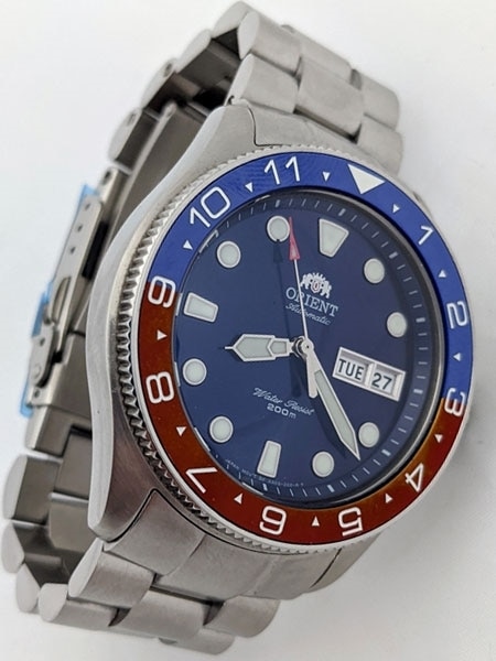 Stainless Steel Orient Ray Ii Bezel Insert Orient Ray II Blue Dial