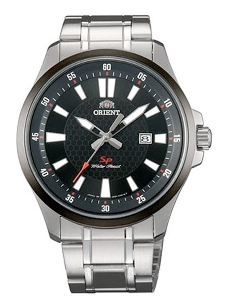 Orient Commander Quartz Watch with Honeycomb Black Dial and Bezel