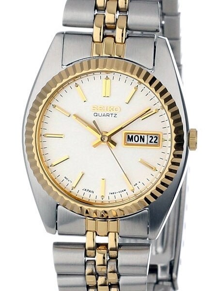 Seiko Two-Tone Women's Dress Watch with Goltone Hands