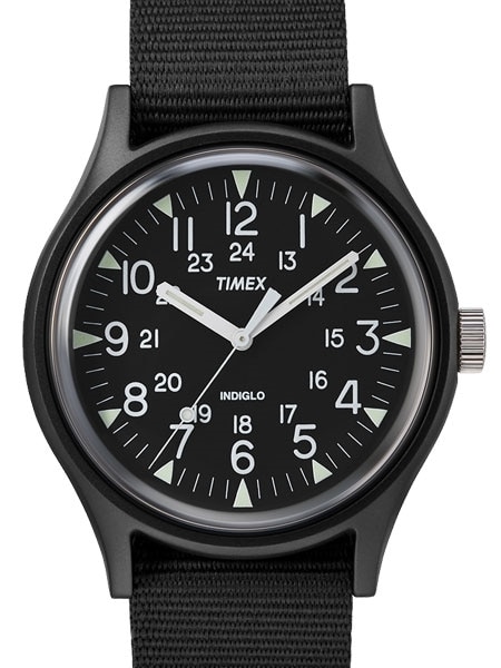 【新品未使用】TIMEX 黒 腕時計 TW2R37400 MK1 アルミニウム Timex 40mm MK1 Quartz Watch with Black Dial and INDIGLOW
