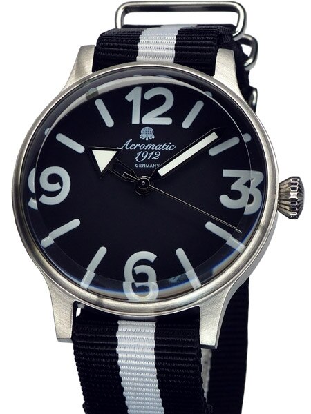 Aeromatic 1912 Retro Styled Quartz Watch, Nylon Strap #A1365SW