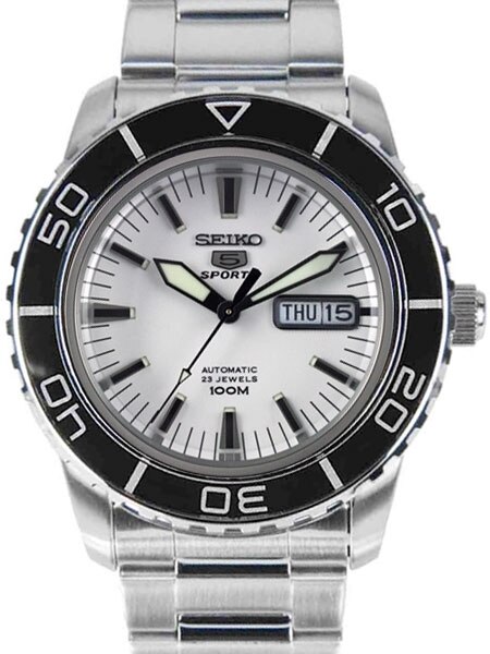 Seiko 41mm Sports 5, 23-Jewel Automatic Watch with Day and Date