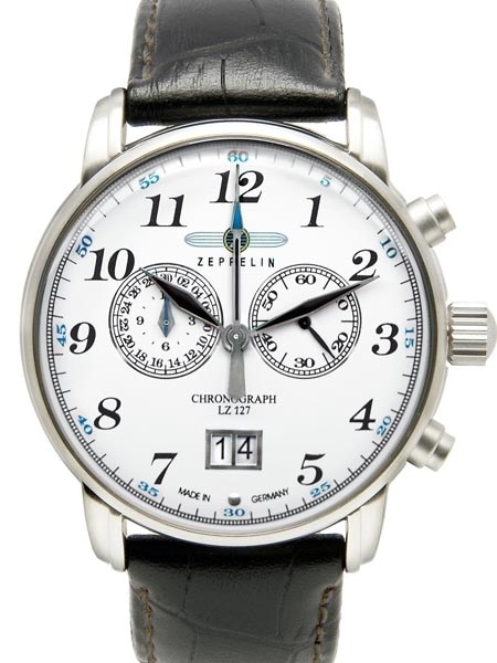 Graf Zeppelin Chronograph Big Date Watch with 12-hr Totalizer #7686-1