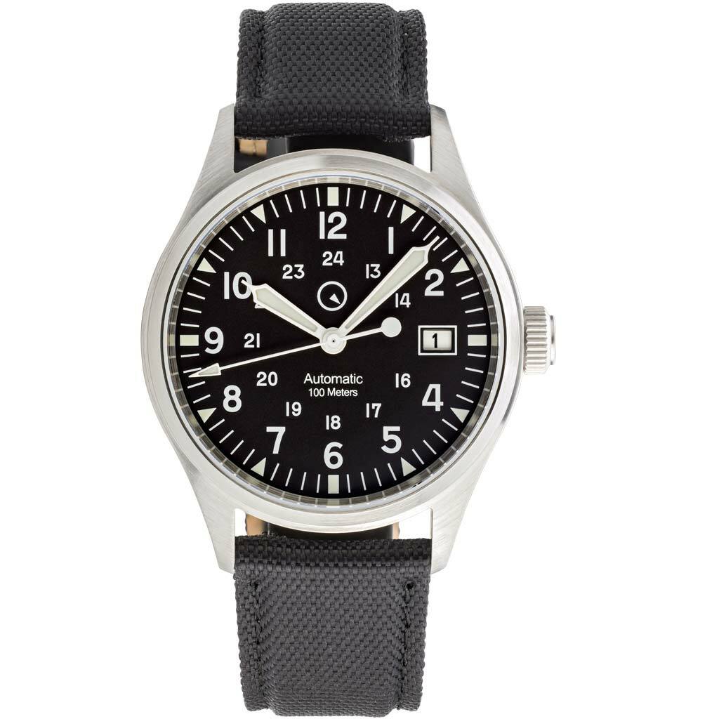 Islander Mitchel Automatic Field Watch with Nylon Weave Strap and