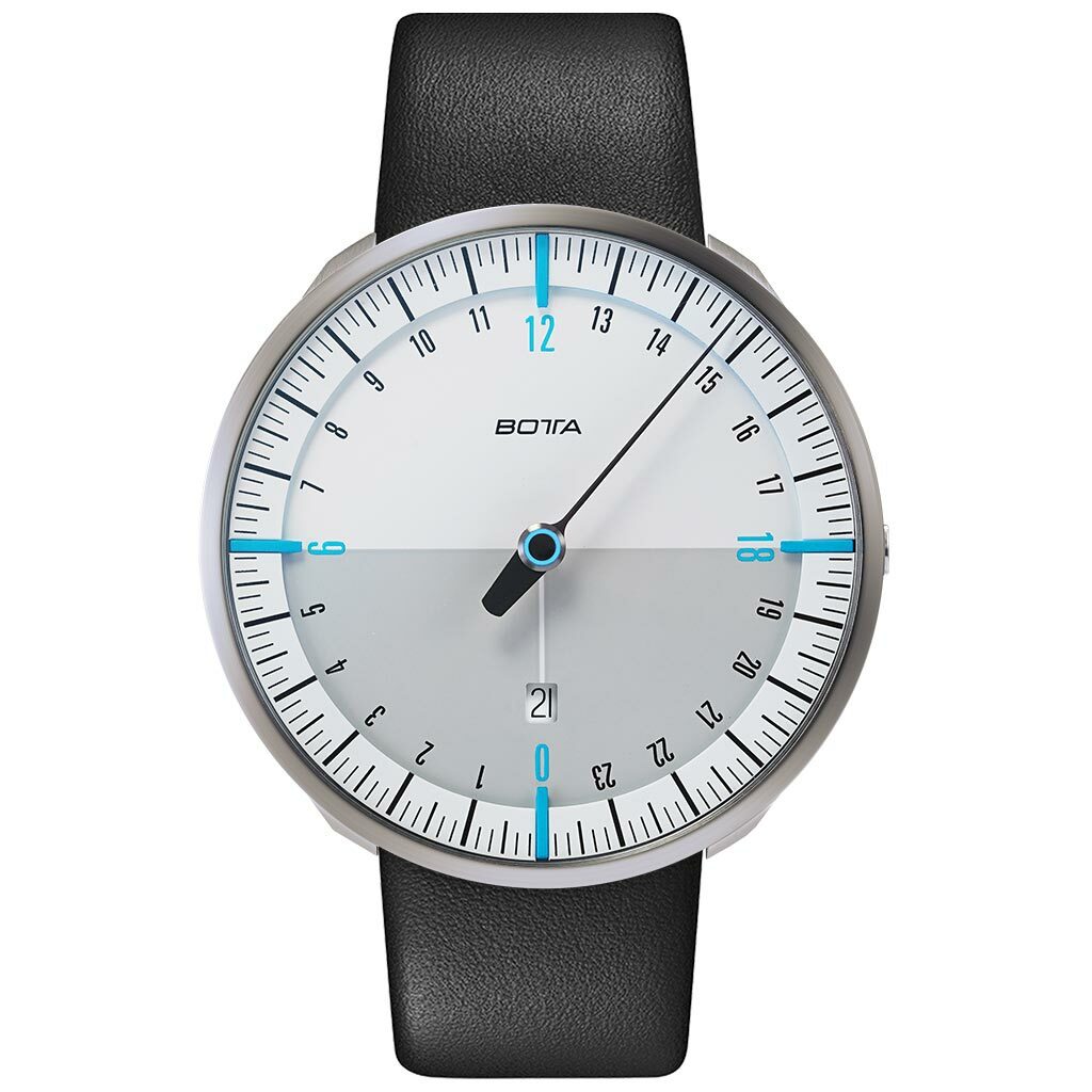 Botta UNO 24 one hand 24-hour Swiss quartz watch with 45mm Botta UNO 24 one hand 24-hour Swiss quartz watch with 45mm
