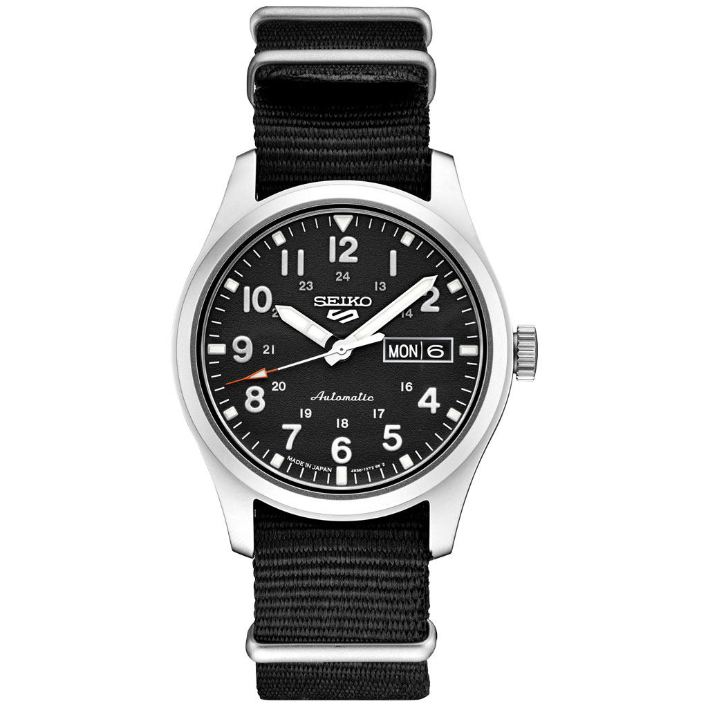 Seiko 5 Sports 24-Jewel Automatic Watch with Black Dial #SRPG37
