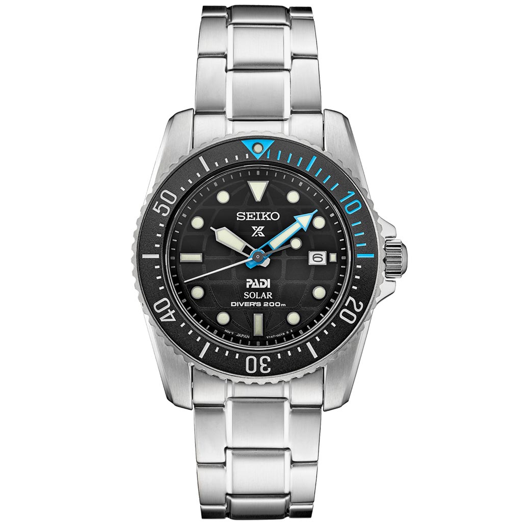 Seiko 38mm Prospex PADI Edition, Solar Dive Watch with Stainless