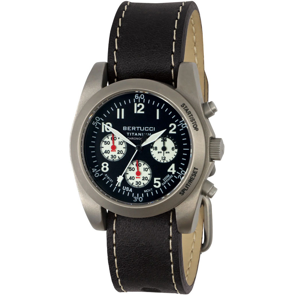 時計 Bertucci A-11T American Field Titanium Chronograph Watch with