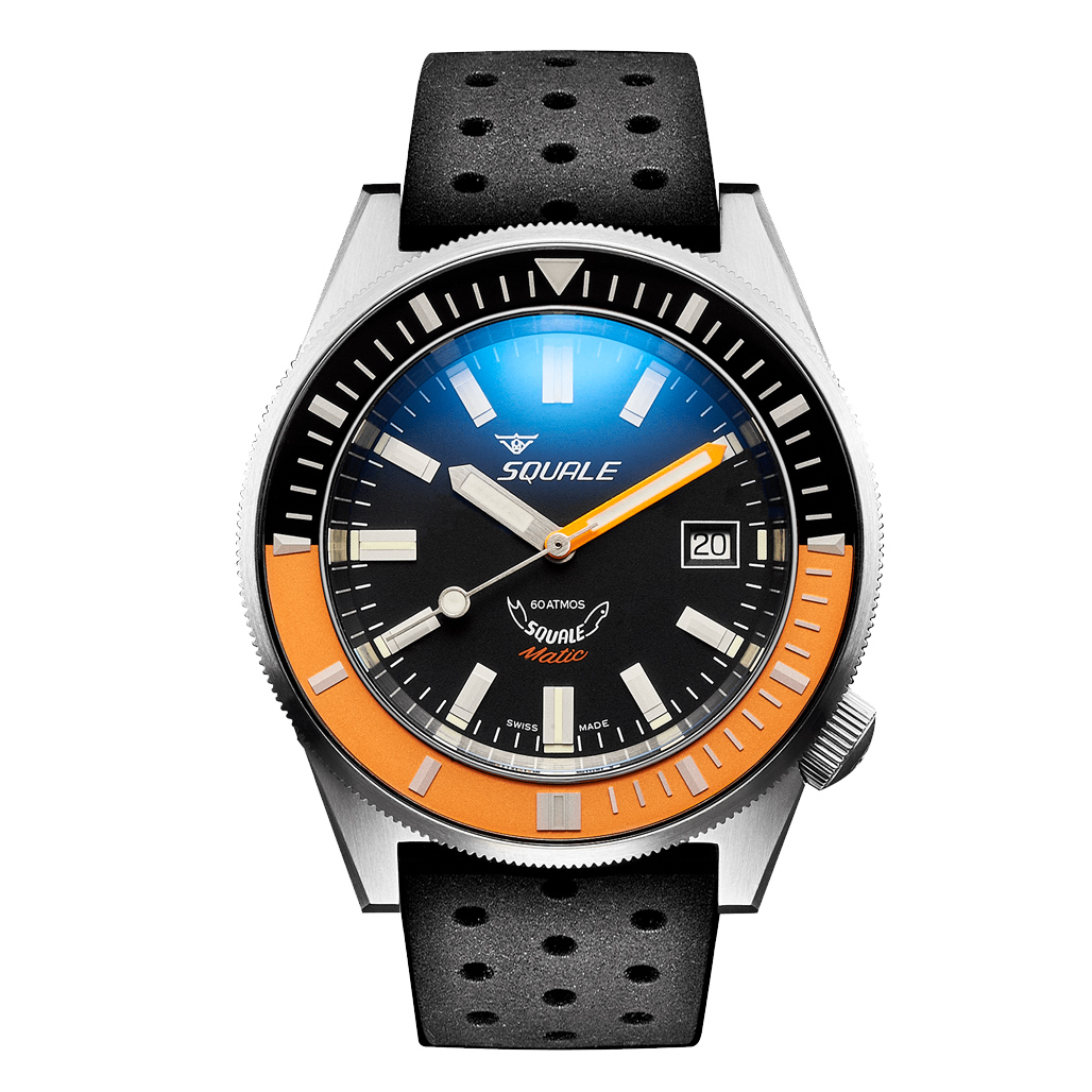 Squale Matic 600 meter Swiss Automatic Dive watch with Black Dial