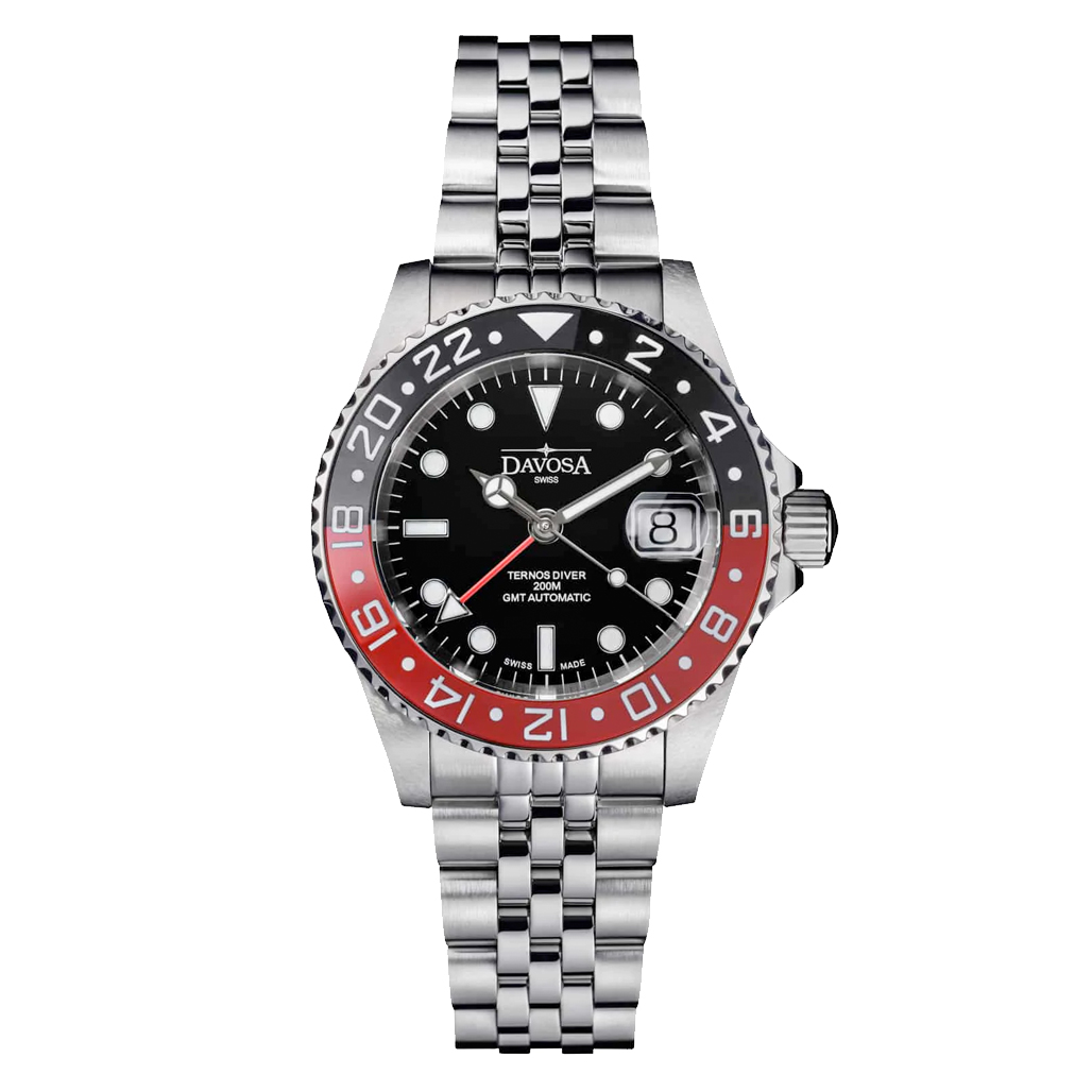 Davosa 40mm Swiss Made Ternos Ceramic GMT Automatic with Coke