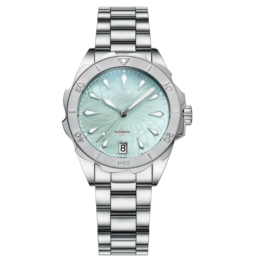 Phoibos Sea Nymph 200M Lady Diver with Mint Green Dial #PY038A