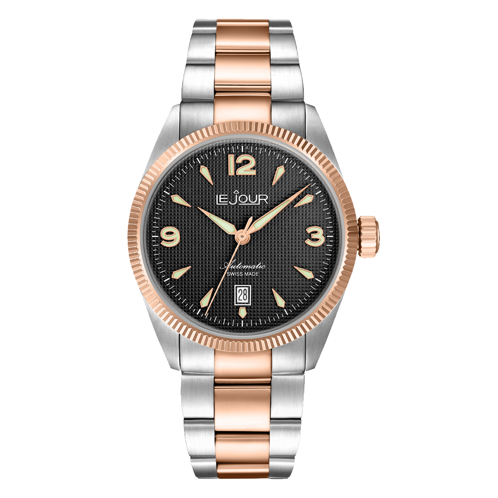 Le Jour Brooklyn Swiss Automatic Two-Tone Rose Gold Dress watch