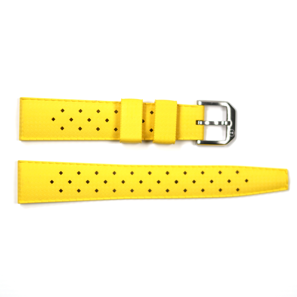 TROPIC Vulcanized Rubber Dive Strap in Poseidon Yellow #TROP-06