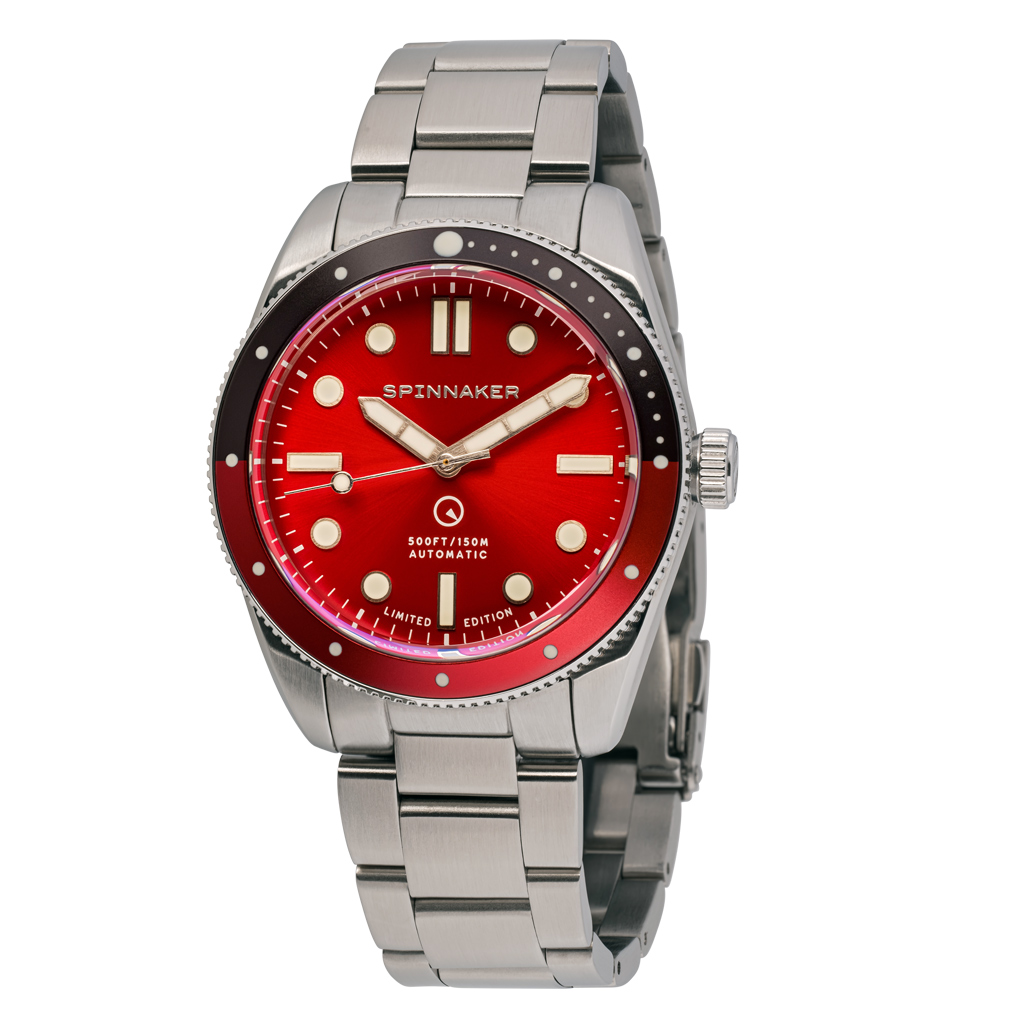 Spinnaker x Islander Croft Limited Edition Hi-Beat Watch with Sunburst Red  Dial #SP-5094-LIW11