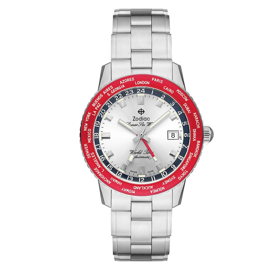 ゾディアック ワールドタイム GMT 自動巻き ゾディアック ワールドタイム GMT 自動巻き - メルカリ