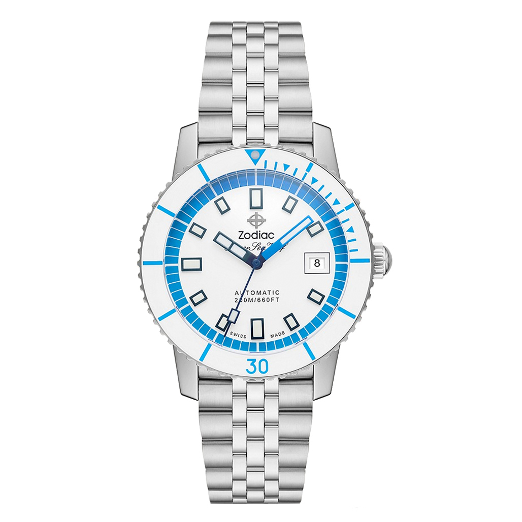 Zodiac Super Sea Wolf Compression Automatic Stainless Steel Watch