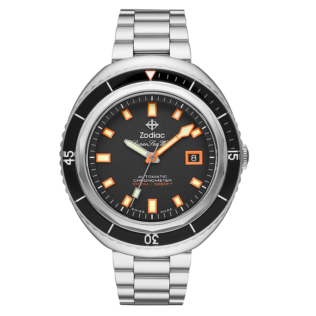 (おにぎり)Zodiac ZO9509自動巻き腕時計 Zodiac Super Sea Wolf 68 Saturation Automatic Stainless