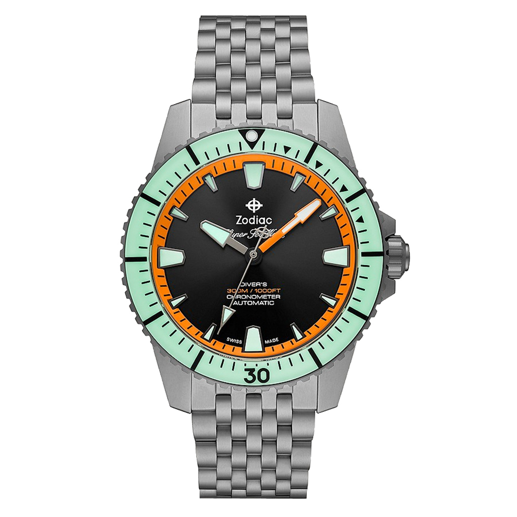 Zodiac Super Sea Wolf Pro-Diver Titanium Limited Edition #ZO3550