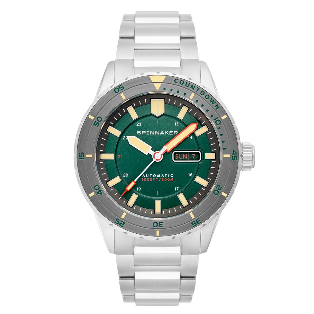 Spinnaker Hass Automatic Dive Watch with Kelp Green Dial #SP-5099-55