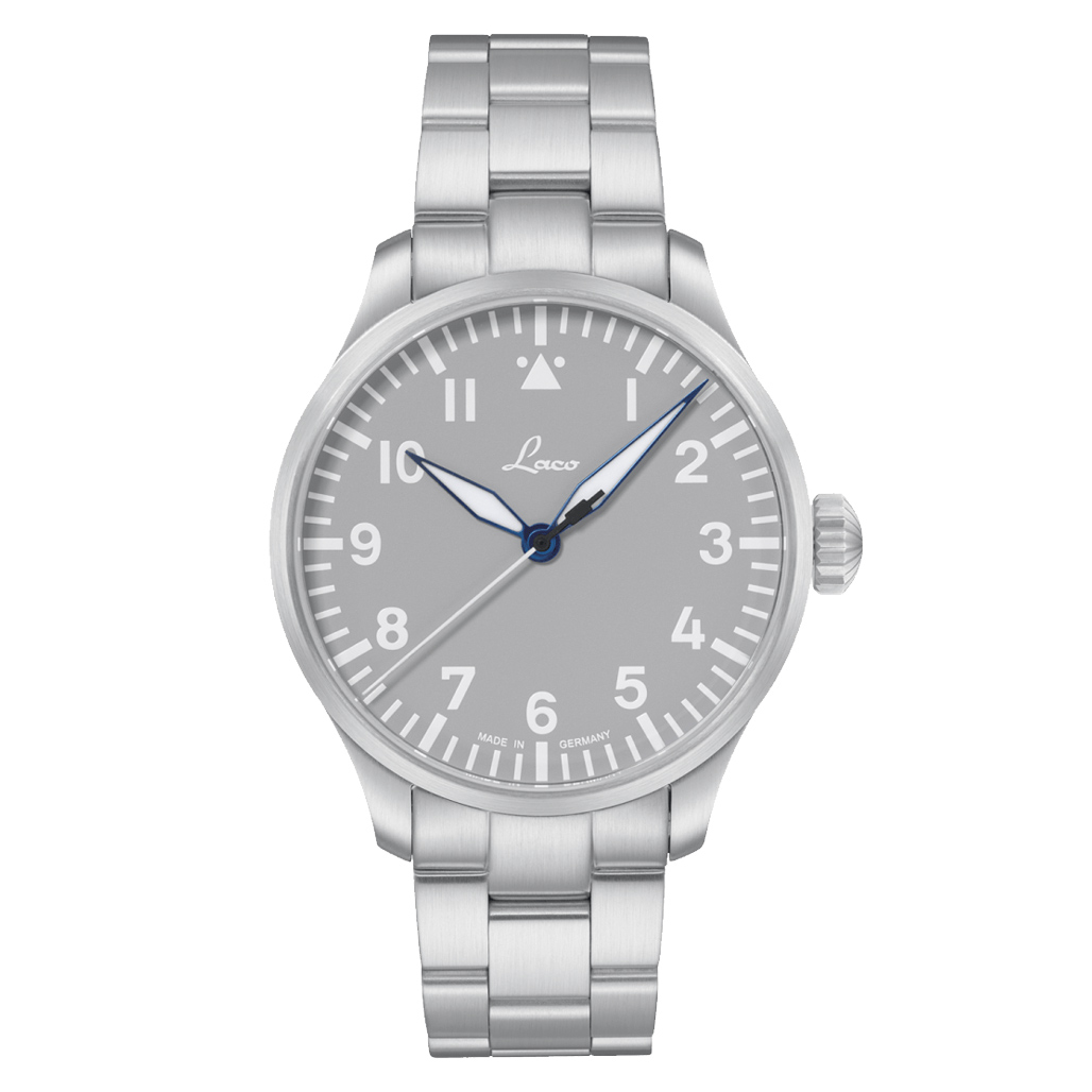 Laco Augsburg Gray 42 Type A Dial Automatic Pilot Watch with