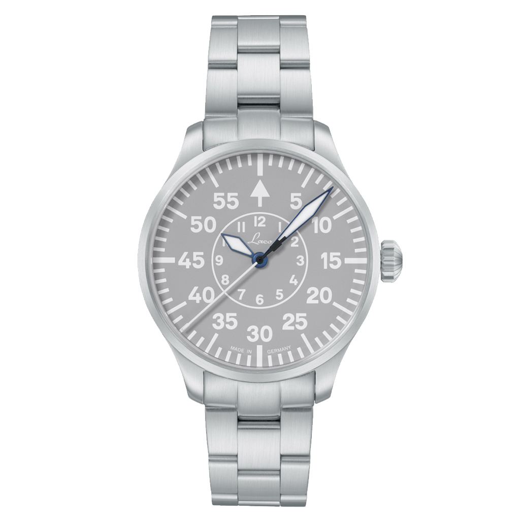 Laco Aachen Gray 39 Type B Dial Automatic Pilot Watch with