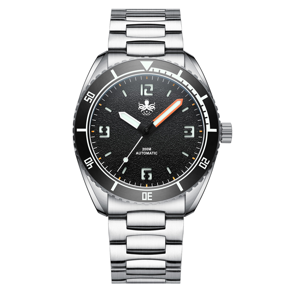 ぽこ PHOIBOS Reef Master Dive Watch with Pitch Black Dial #PY047C