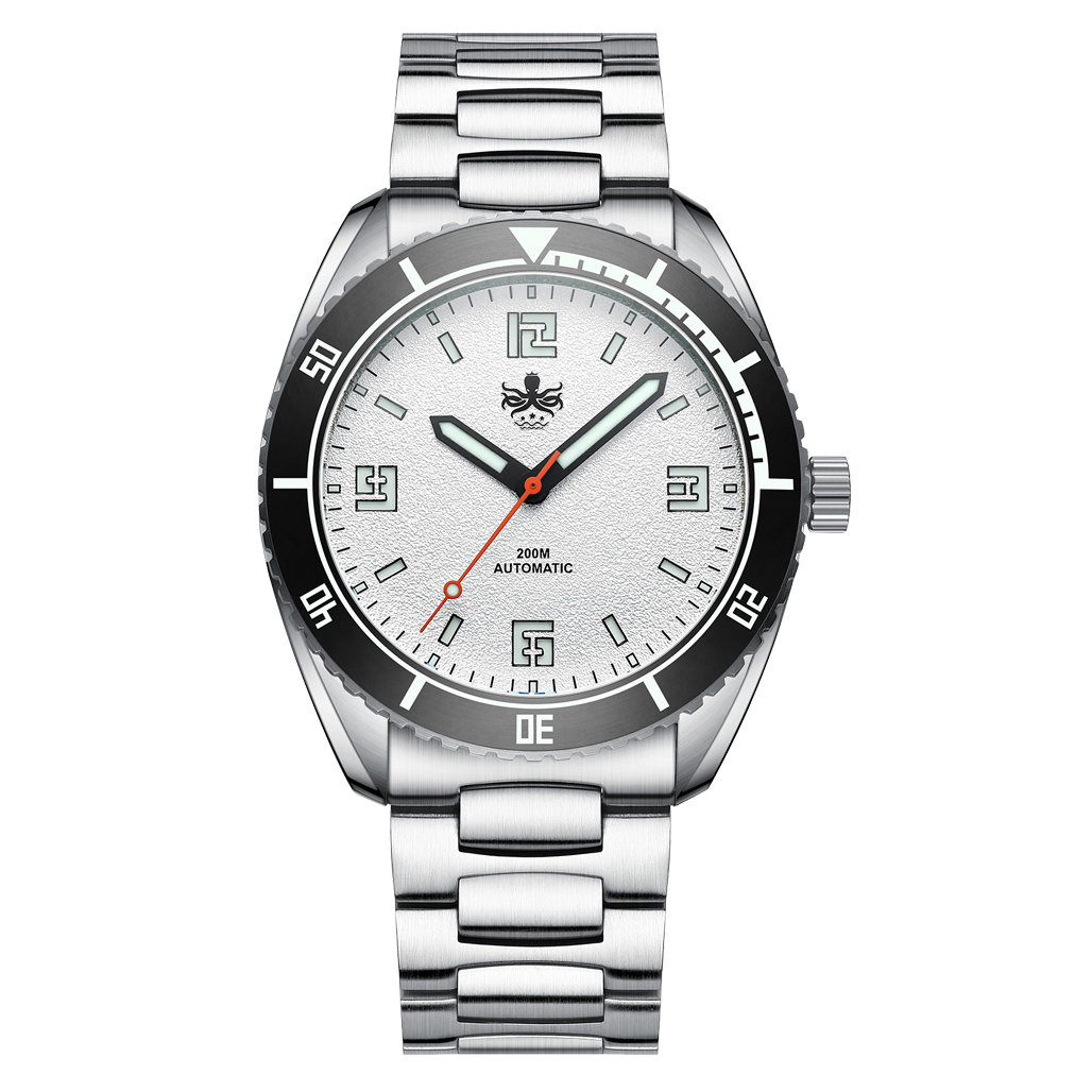 PHOIBOS Reef Master Dive Watch with Silver White Dial #PY047E