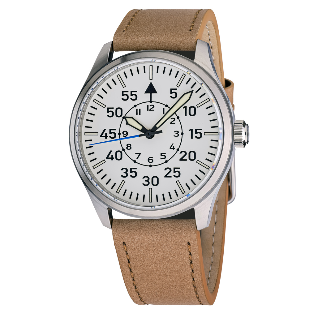 Islander Aviator Automatic Watch with White B-Dial and Sapphire