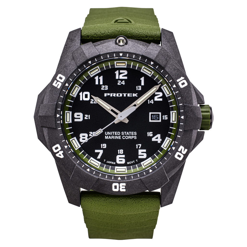 Protek Carbon Composite Official USMC Tritium Dive Watch with