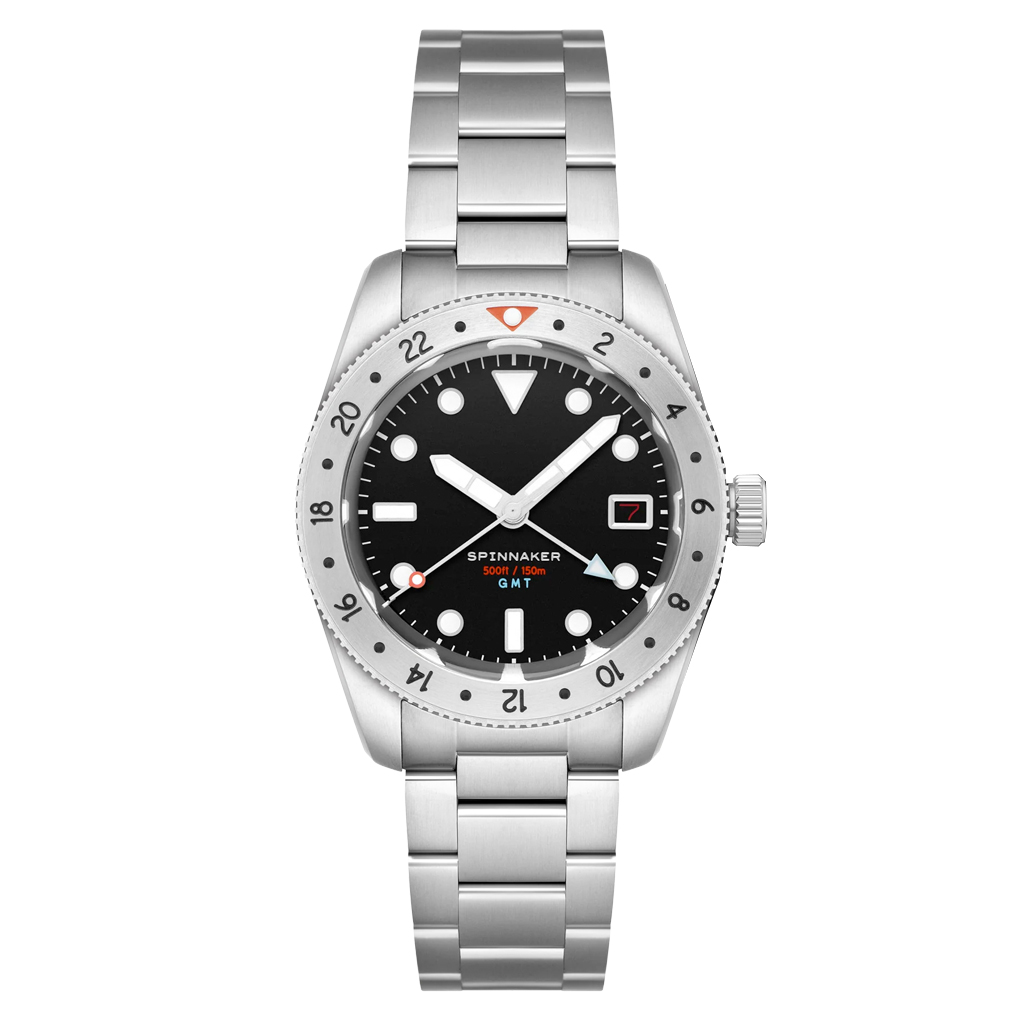 Spinnaker Croft 3912 GMT Automatic Dive Watch with Wet Suit Black