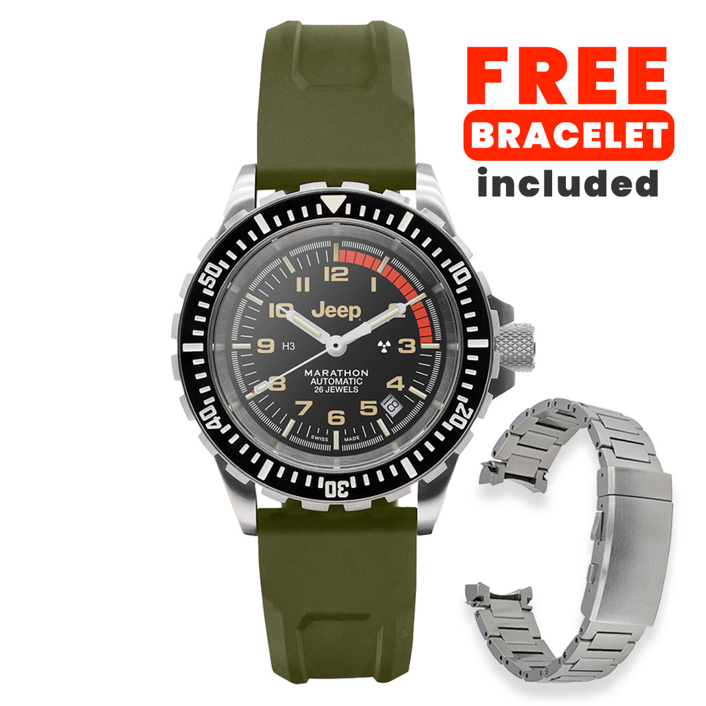 Jeep x Marathon 41mm Rubicon GSAR Swiss Automatic Dive Watch