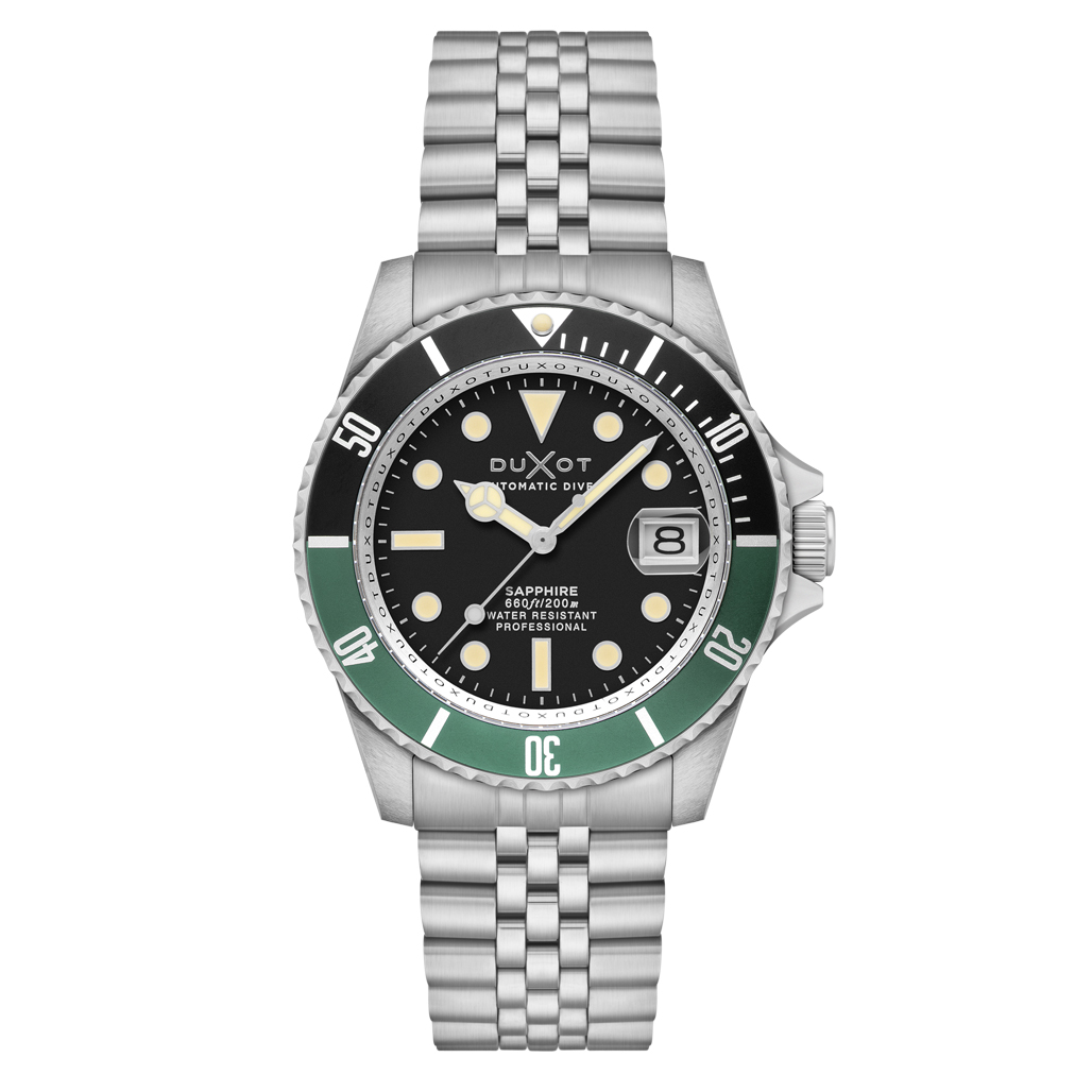 Duxot Atlantica Automatic Dive Watch with Pitch Black Dial #DX-2057-77