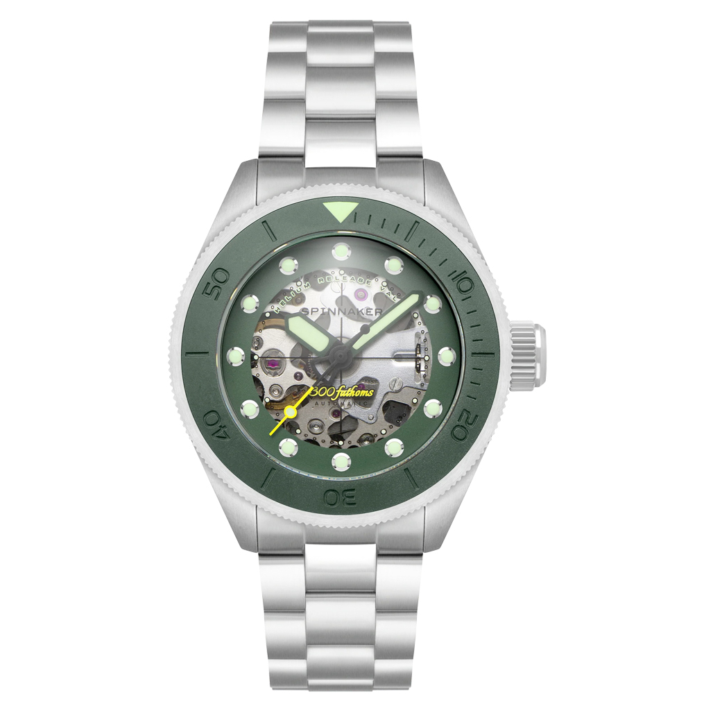 Spinaker Piccard Skeleton Automatic Dive with Mist Green Dial #SP
