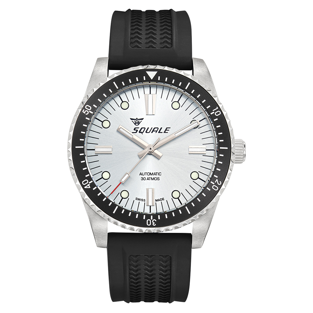 Squale Montauk 300M Swiss Automatic Diver with Frozen Silver Dial
