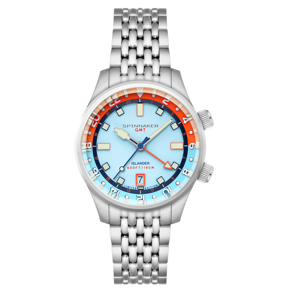Spinnaker x Islander Bradner GMT Automatic Watch with Blue