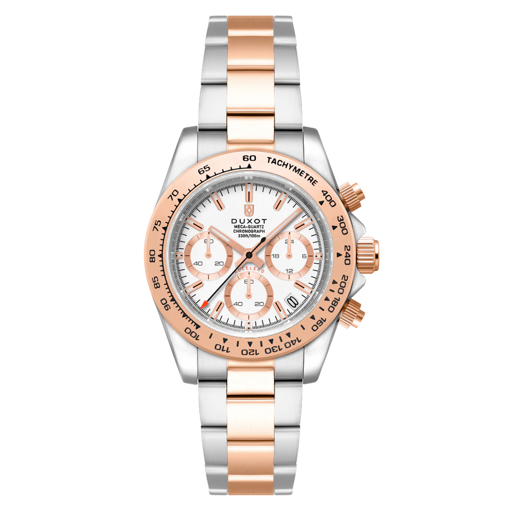 Duxot Accelero Chronograph with Cascading White Dial #DX-2065-77