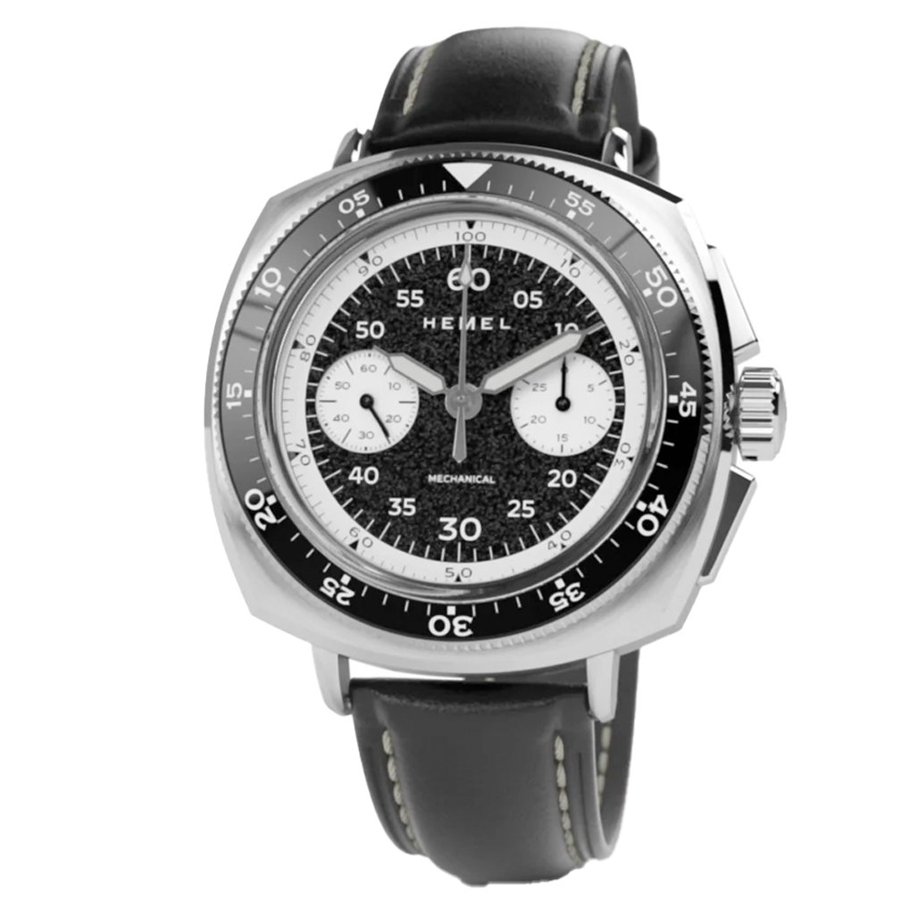 ヘムヘム① Hemel Sky Racer Mechanical Chronograph with Midnight Black Dial