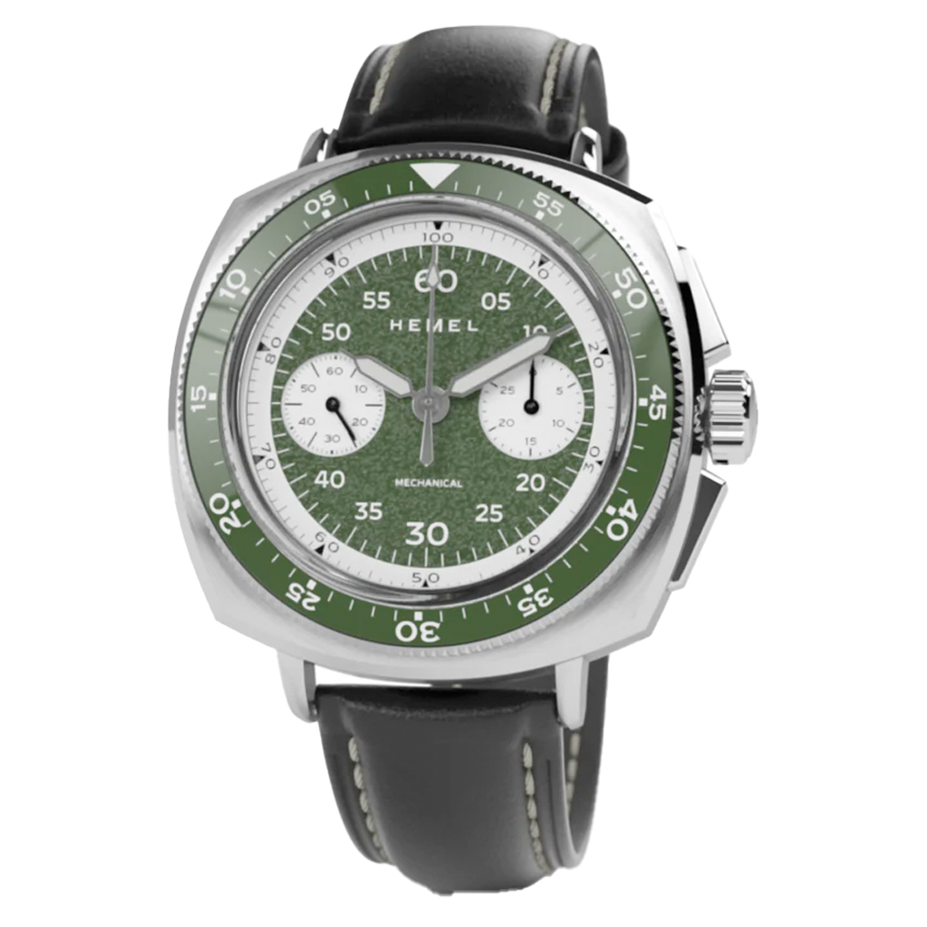 Hemel Sky Racer Mechanical Chronograph with Raceway Green Dial
