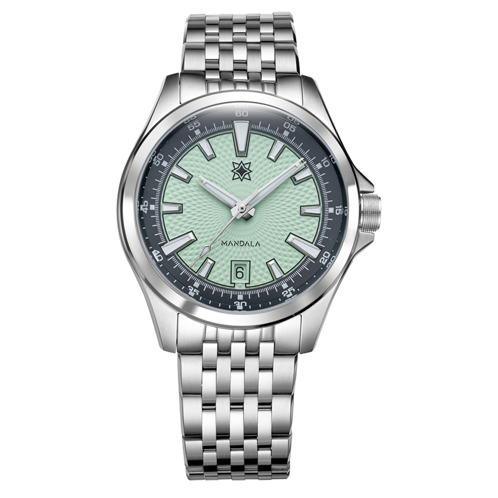 Second Hour Mandala Mk3 Watch with Mint Dial #SEC-HOU-14